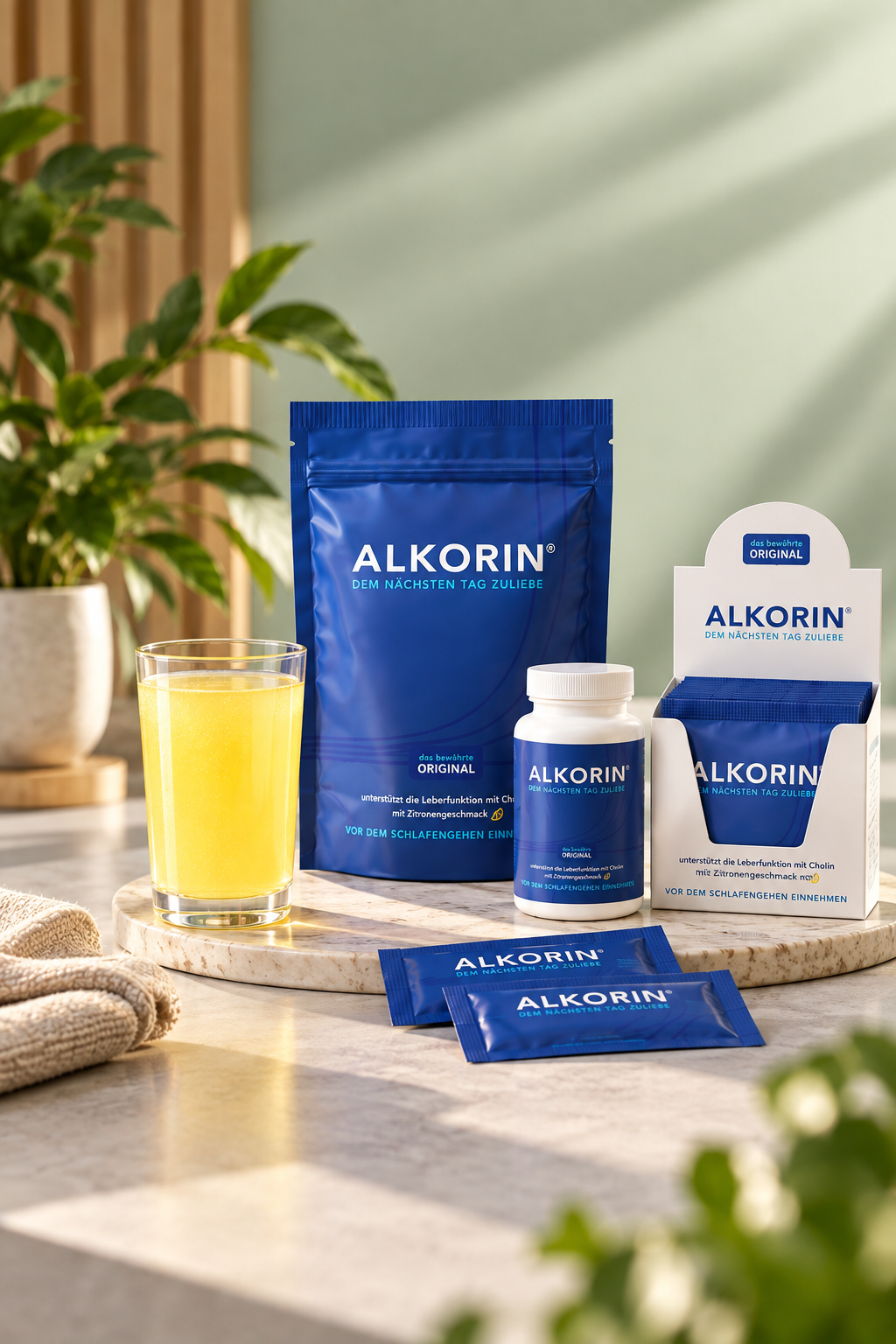 ALKORIN® Produktfamilie auf einer Küchentheke